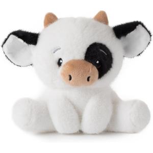 The Petting Zoo Fennec Fox Stuffed Animal Plushie, Gifts for Kids, Snugletz Zoologee Plush Toy, 7 in(Cow)