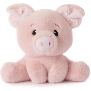 The Petting Zoo Fennec Fox Stuffed Animal Plushie, Gifts for Kids, Snugletz Zoologee Plush Toy, 7 in(Pig)