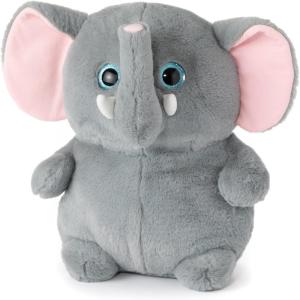 The Petting Zoo Monkey Stuffed Animal Plushie, Gifts for Kids, Puffimalz Zoologee Plush Toy, 17 in(Elephant)