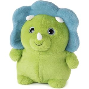The Petting Zoo Monkey Stuffed Animal Plushie, Gifts for Kids, Puffimalz Zoologee Plush Toy, 17 in(Triceratops)