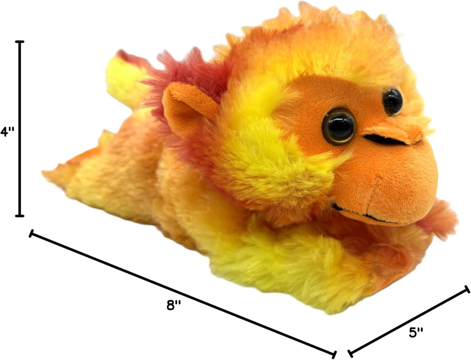 image:imageThe Petting Zoo Tie Die Monkey Stuffed Animal Plushie Slap Bracelet Gifts for Kids Slapstix Wildlife Animals Monkey Snap Bracelets 9 inches PurpleOrange