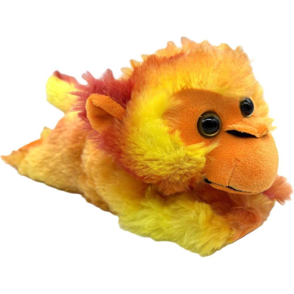 image:imageThe Petting Zoo Tie Die Monkey Stuffed Animal Plushie Slap Bracelet Gifts for Kids Slapstix Wildlife Animals Monkey Snap Bracelets 9 inches PurpleOrange