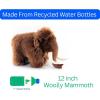 The Petting Zoo Woolly Mammoth Stuffed Animal Plushie, Gifts for Kids, Prehistoric Wildlife Animals, Woolly Mammoth Plush Toy, 12 inches