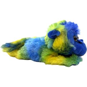 The Petting Zoo Tie Die Monkey Stuffed Animal Plushie Slap Bracelet, Gifts for Kids, Slapstix Wildlife Animals, Monkey Snap Bracelets, 9 inches (Purple)(Royal Blue)